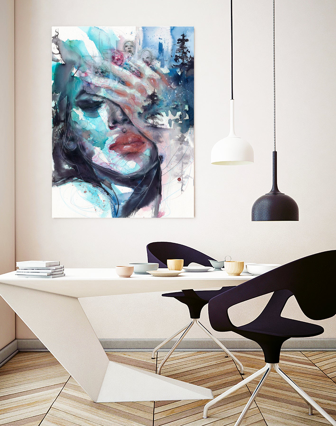 Fade away by Doriana Popa on GIANT ART - blue digital painting