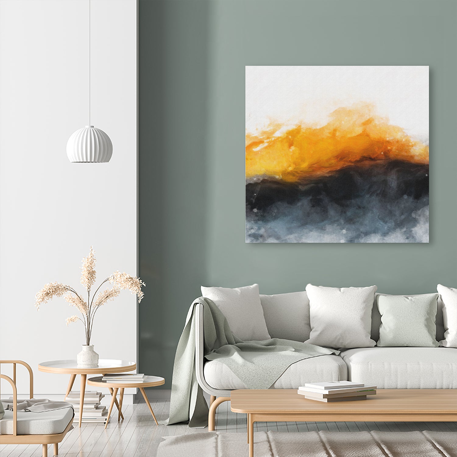 The abstraction is black and yellow. by Ievgeniia Bidiuk on GIANT ART - yellow 3d art