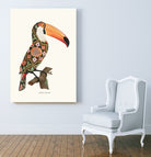 Boho Toucan by Jonas Loose on GIANT ART - orange digital drawing