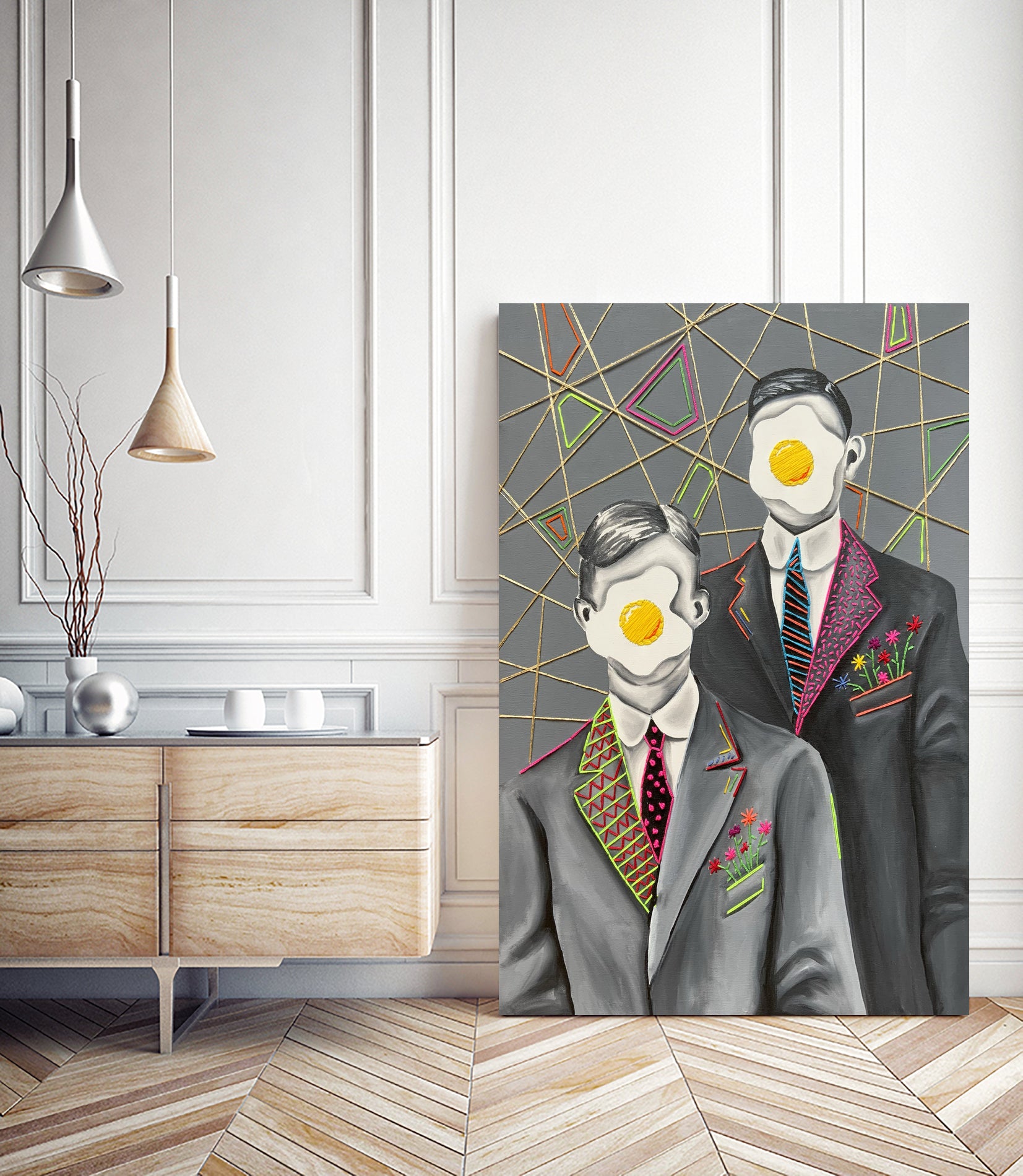Sunny side up by eugenia retana on GIANT ART - gray mixed media
