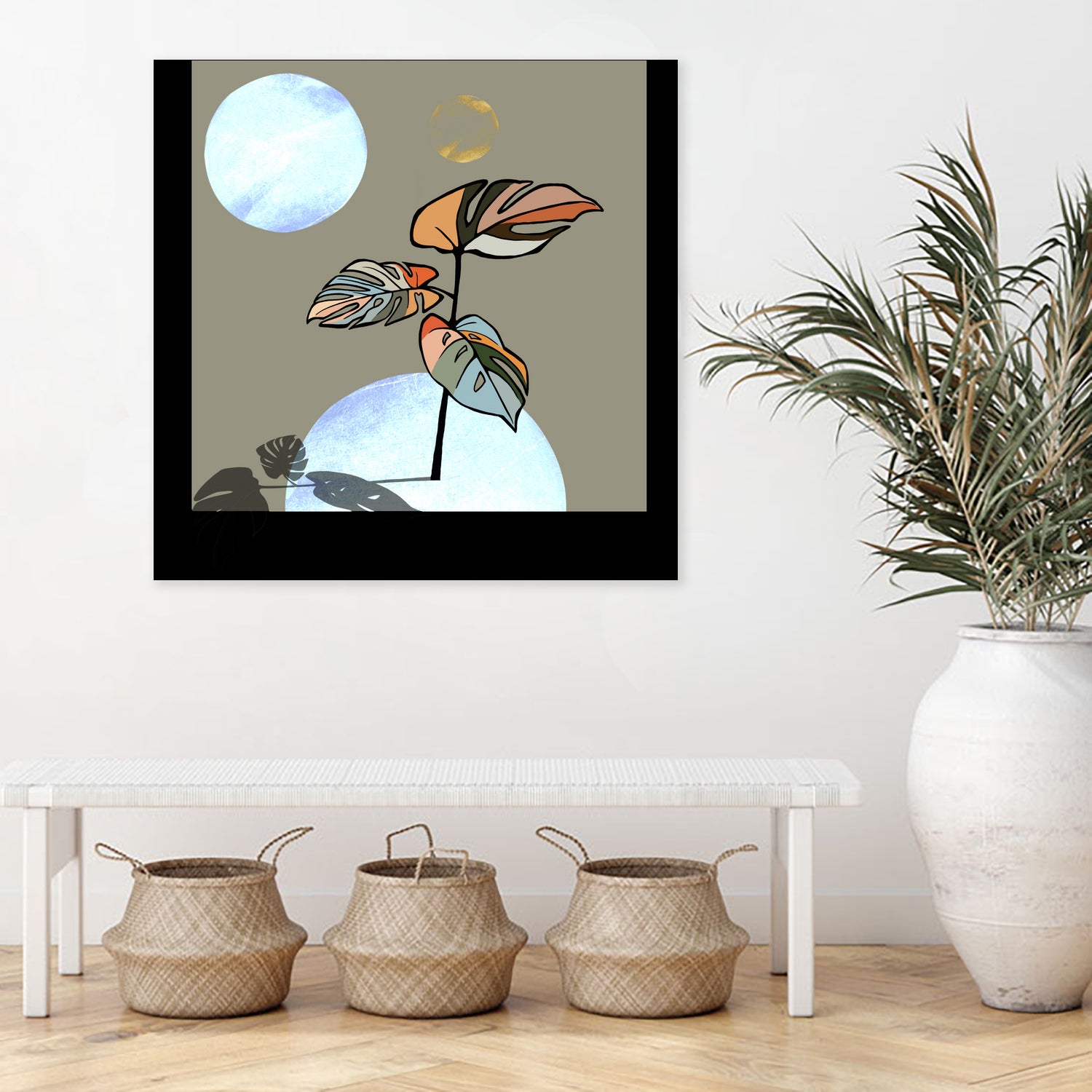 Nature landscape with golden moon by Lior Elkabas on GIANT ART - red digital painting