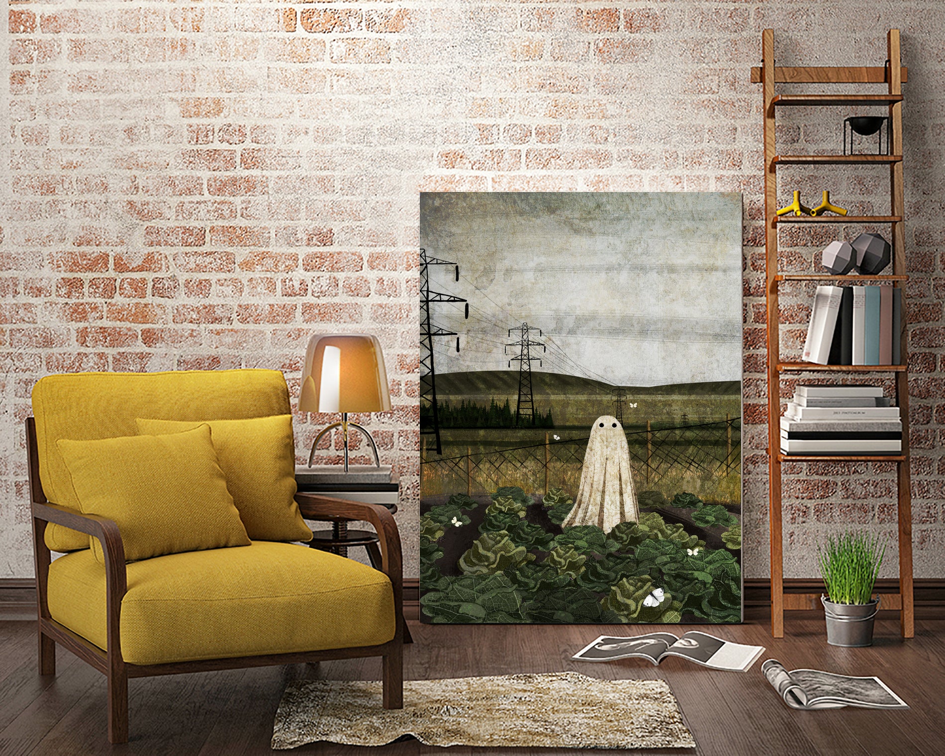 There's A Ghost In The Cabbage Patch Again... by Katherine Blower on GIANT ART - green digital painting