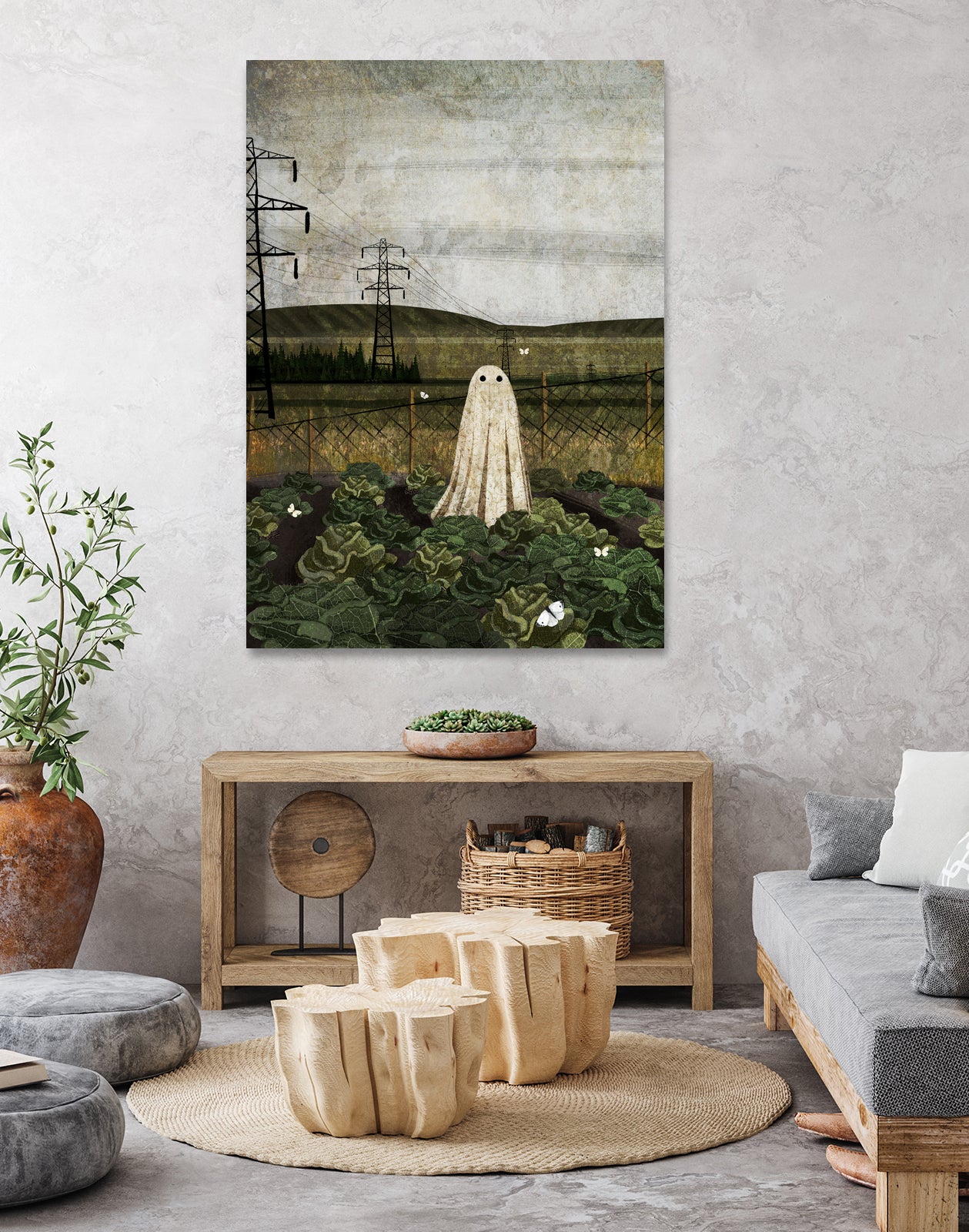 There's A Ghost In The Cabbage Patch Again... by Katherine Blower on GIANT ART - green digital painting