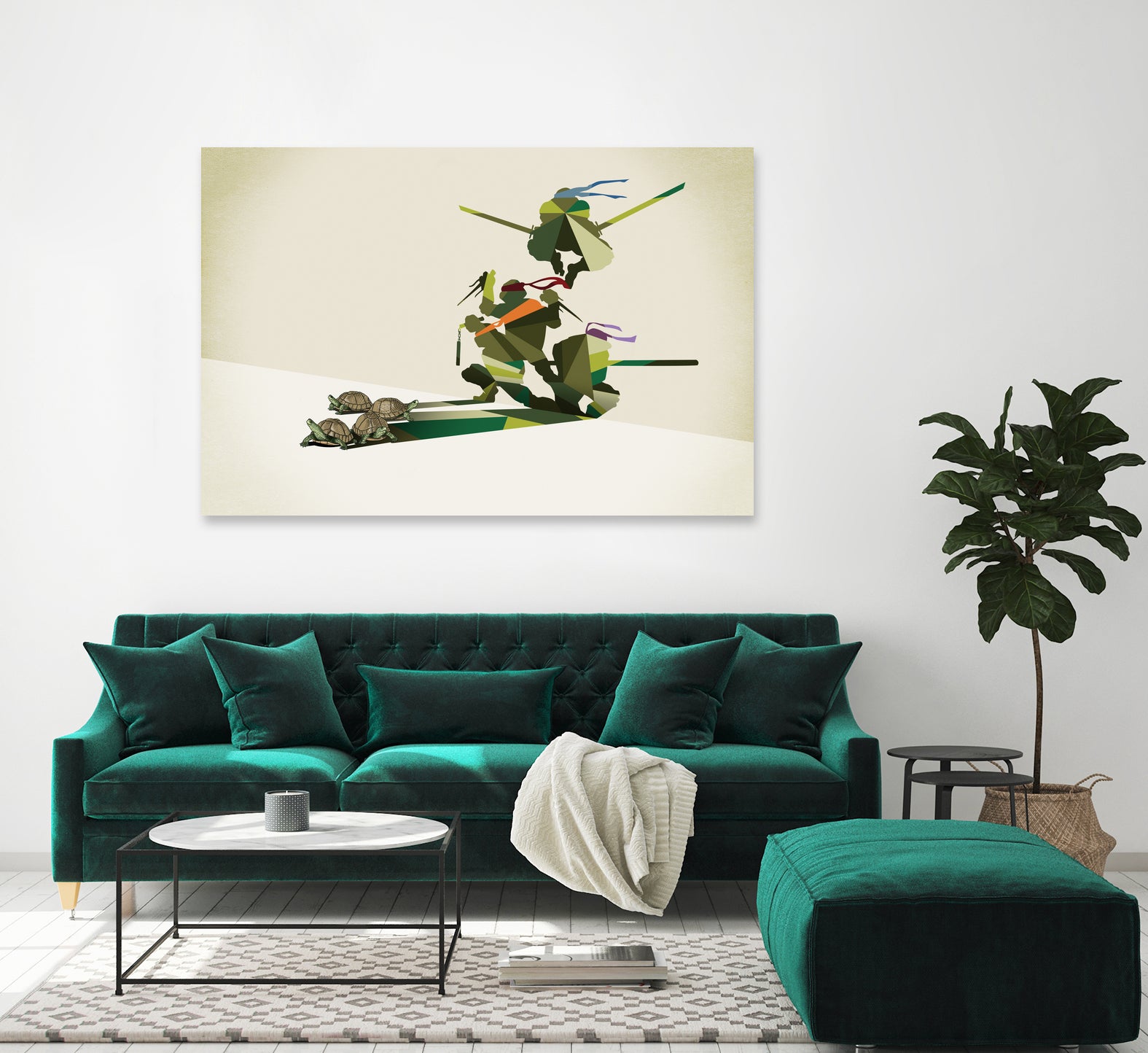 Walking Shadow, Turtles by Jason Ratliff on GIANT ART - green digital drawing