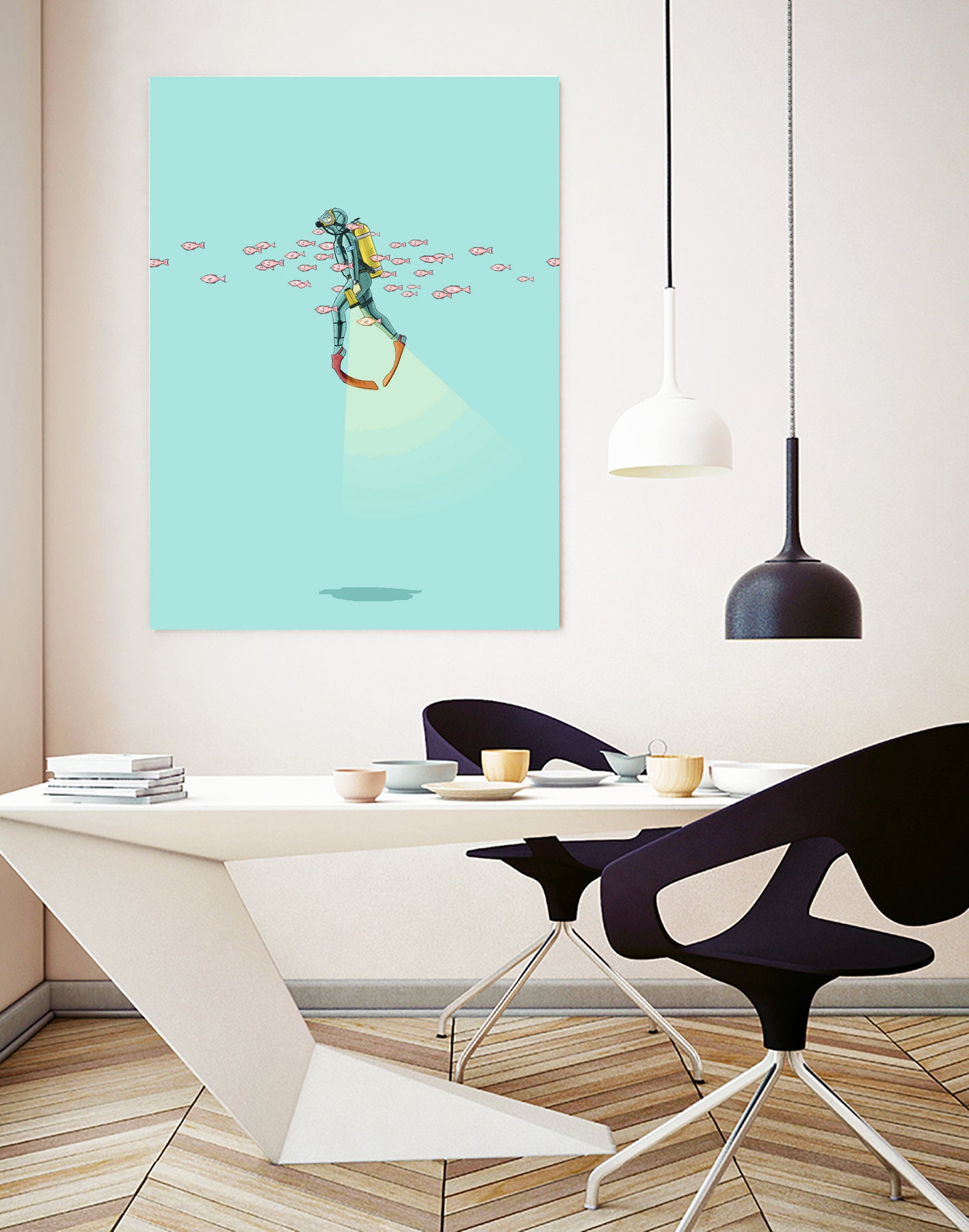Float - Under the sea by Jason Ratliff on GIANT ART - blue digital painting