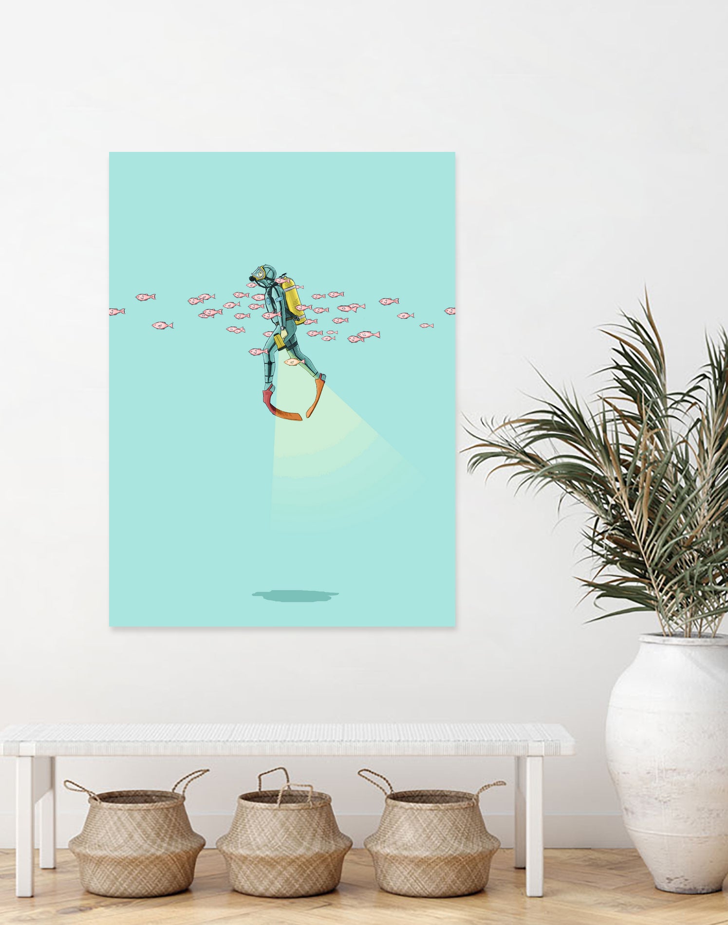 Float - Under the sea by Jason Ratliff on GIANT ART - blue digital painting