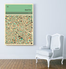 Berlin Map by Jazzberry Blue on GIANT ART - pink vector illustration