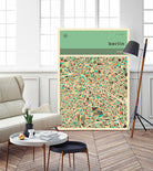 Berlin Map by Jazzberry Blue on GIANT ART - pink vector illustration