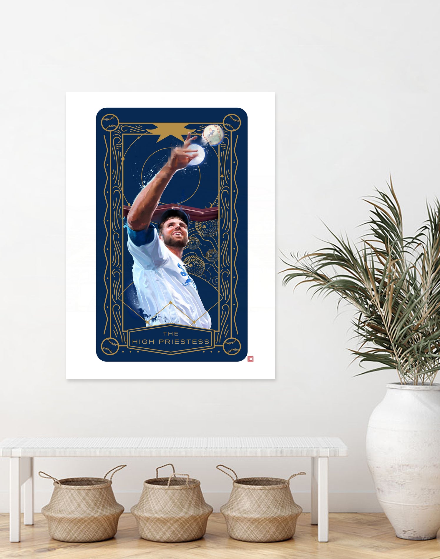 Dodgers Tarot: The High Priestess by Claudia Labarca on GIANT ART - blue digital painting