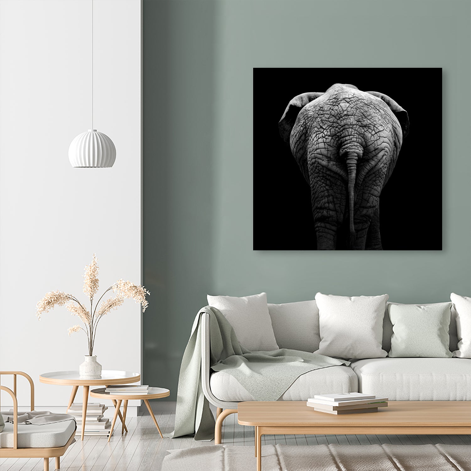 Elephant In Black And White by Lukas Holas on GIANT ART - black photo manipulation