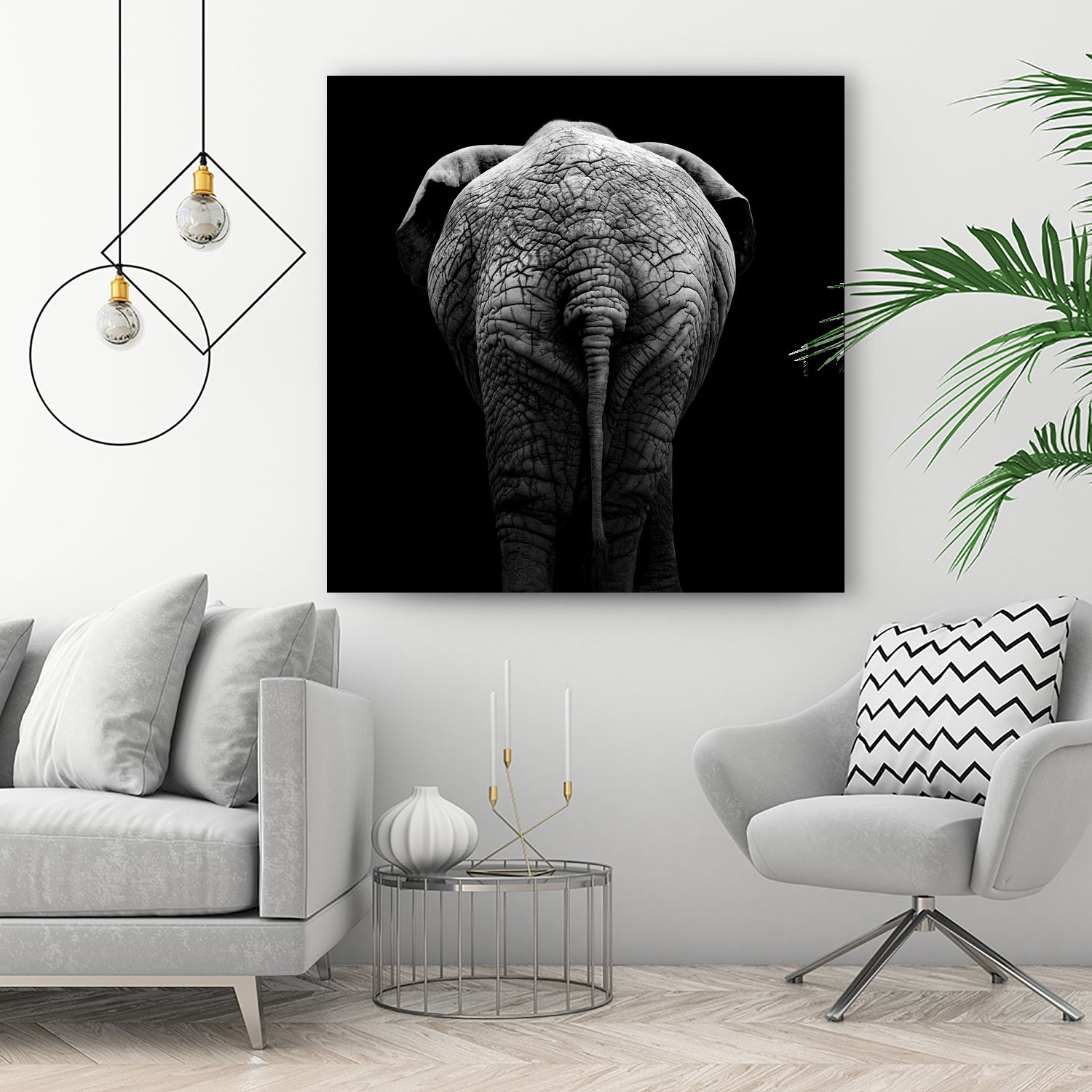 Elephant In Black And White by Lukas Holas on GIANT ART - black photo manipulation