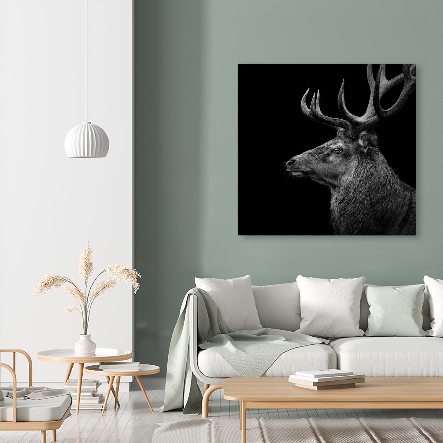 Deer In Black And White by Lukas Holas on GIANT ART - black photo manipulation