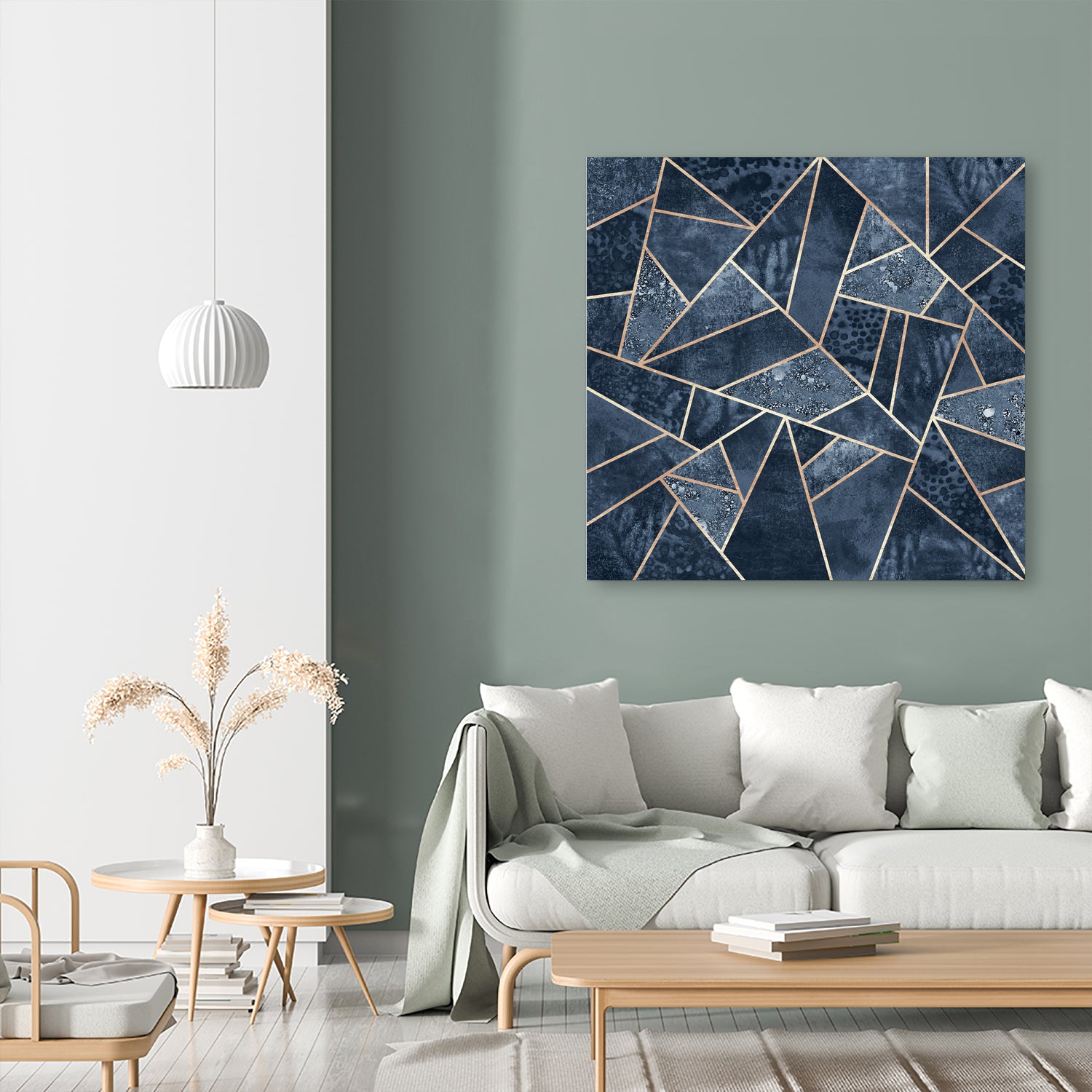 Doft Dark Blue Stone by Elisabeth Fredriksson on GIANT ART - blue digital painting