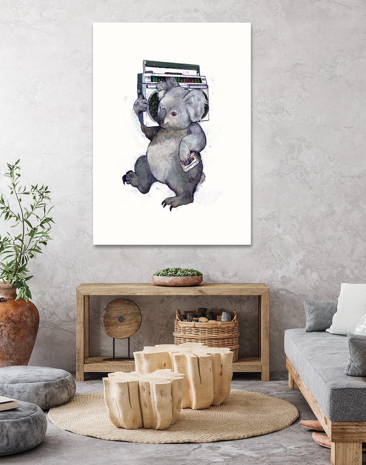Koala by Laura Graves on GIANT ART - gray digital painting