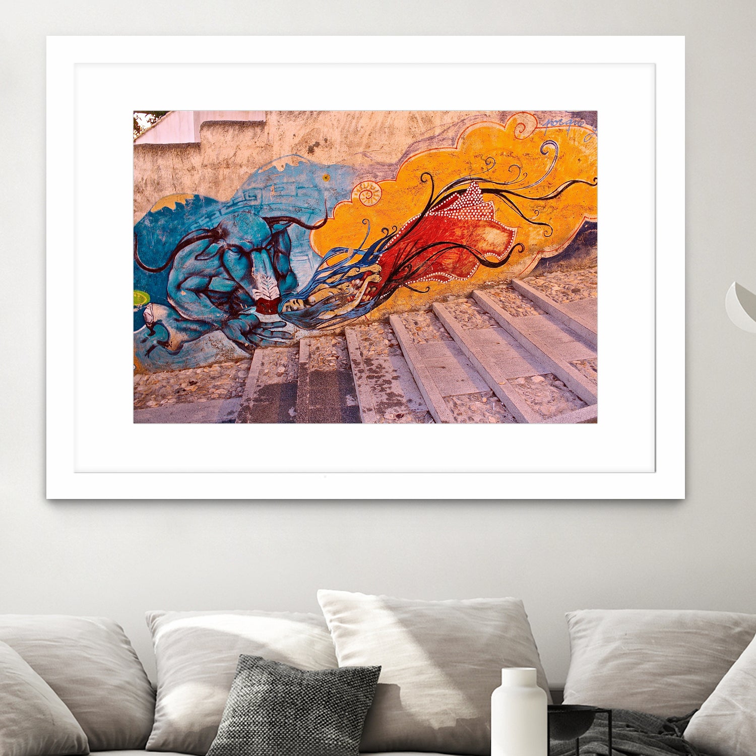 Sueños Del Minotauro by Luke Robertson on GIANT ART - blue photo manipulation