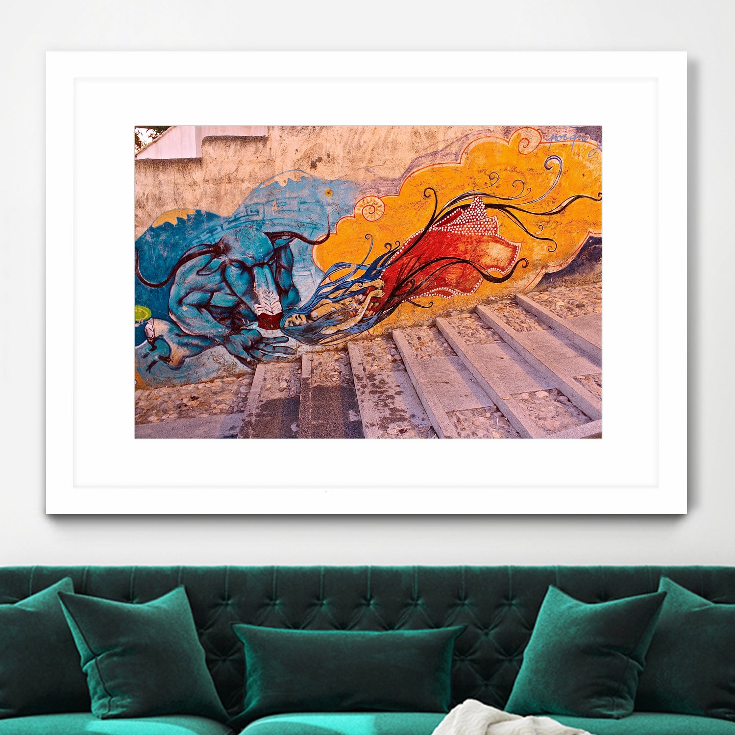 Sueños Del Minotauro by Luke Robertson on GIANT ART - blue photo manipulation