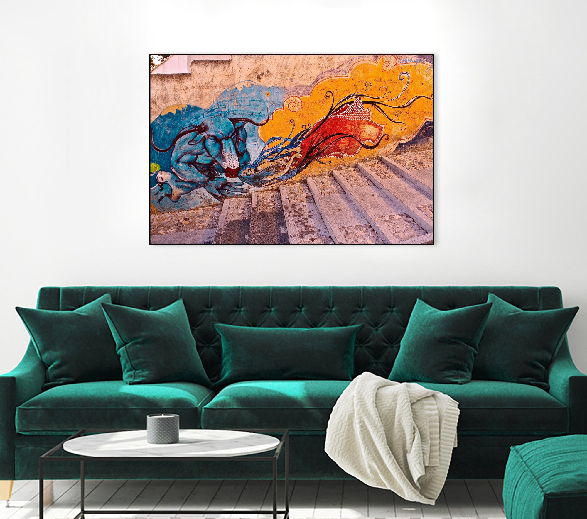 Sueños Del Minotauro by Luke Robertson on GIANT ART - blue photo manipulation