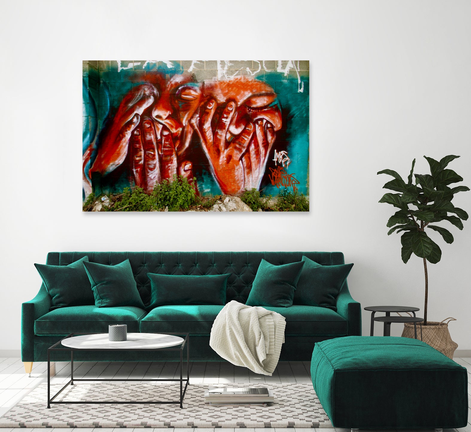 Conflicted by Luke Robertson on GIANT ART - red photo manipulation