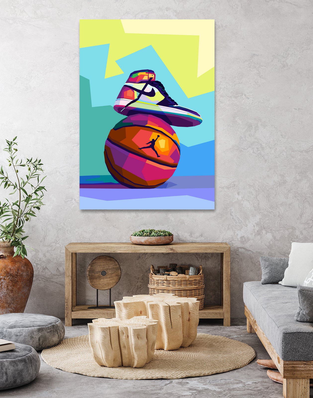 Air Jordan  x  Basketball by Noval Purnama on GIANT ART - white vector illustration