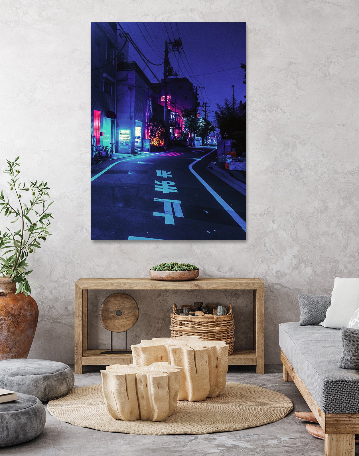 Cyberpunk Photographic Street City by Dimas Art on GIANT ART - blue photo illustration