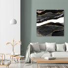 Black & Gold Agate Texture 08 by Isabel Muñoz on GIANT ART - black digital painting
