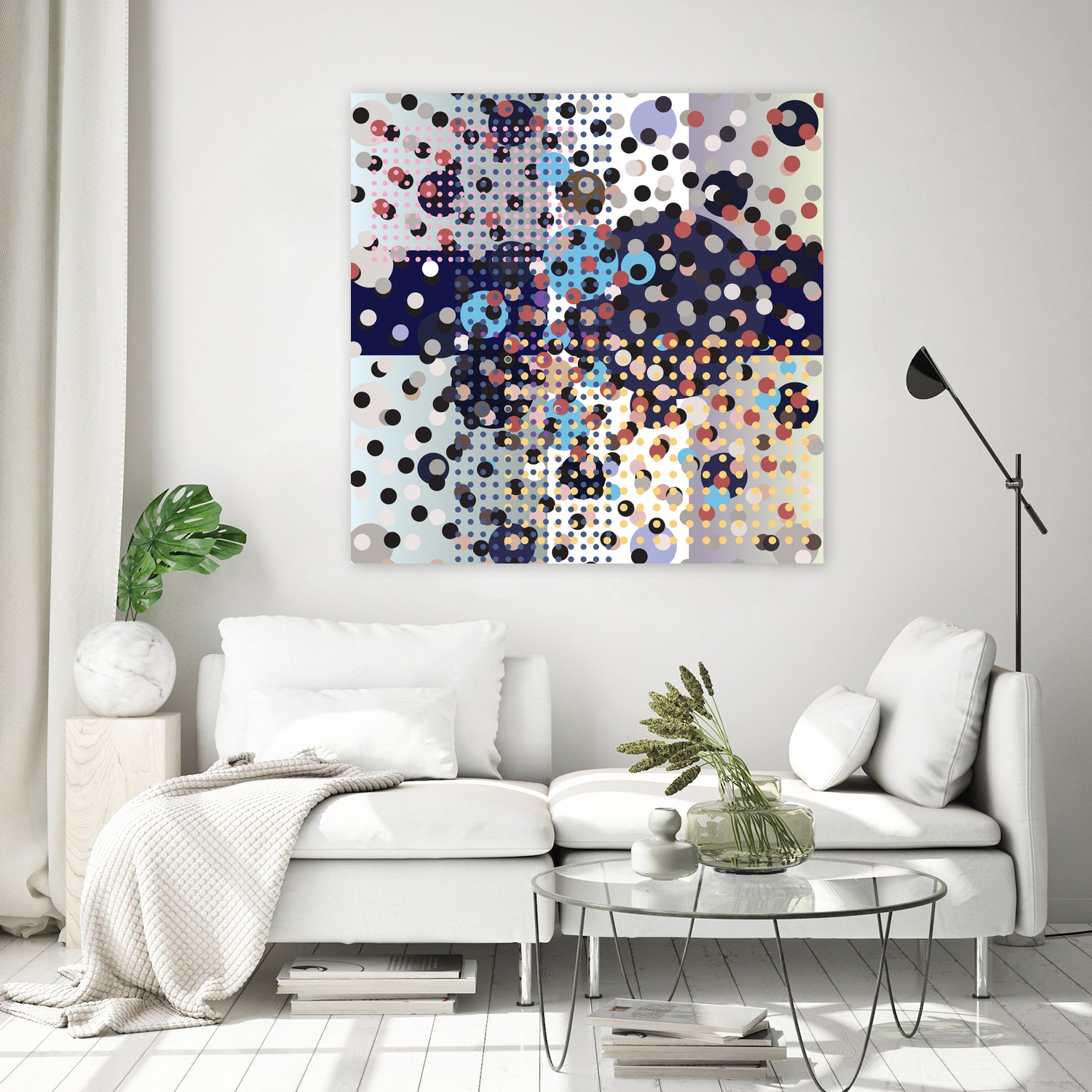 Polka Dot Composition by Anna Khokhlova on GIANT ART - gray digital drawing