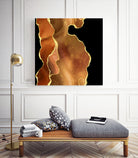 Orange Gold Agate Texture 03 by Isabel Muñoz on GIANT ART - orange digital painting