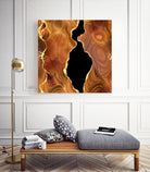 Orange Gold Agate Texture 04 by Isabel Muñoz on GIANT ART - orange digital painting