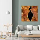 Orange Gold Agate Texture 04 by Isabel Muñoz on GIANT ART - orange digital painting