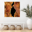 Orange Gold Agate Texture 04 by Isabel Muñoz on GIANT ART - orange digital painting