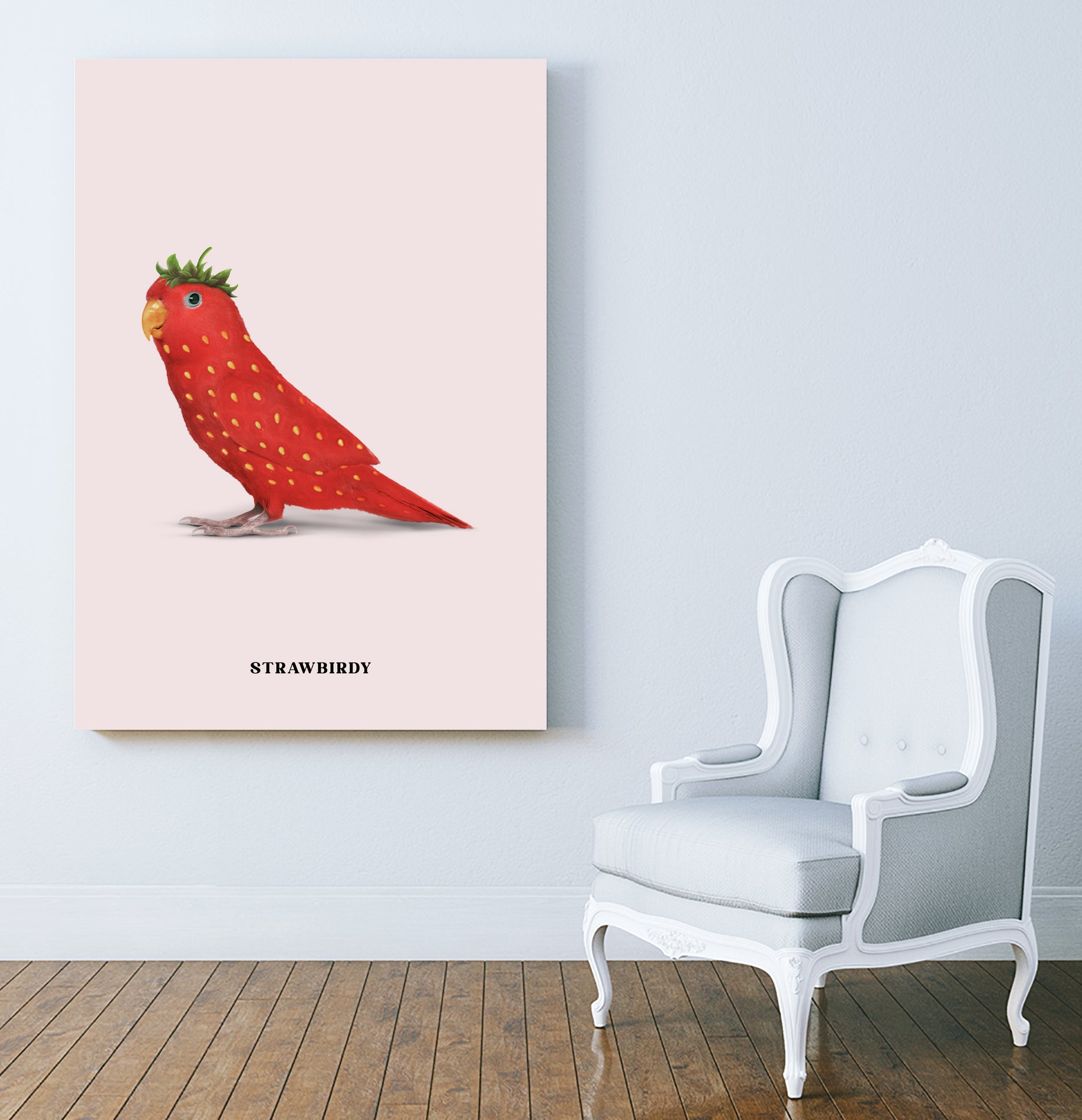 Strawbirdy by Jonas Loose on GIANT ART - red photo manipulation