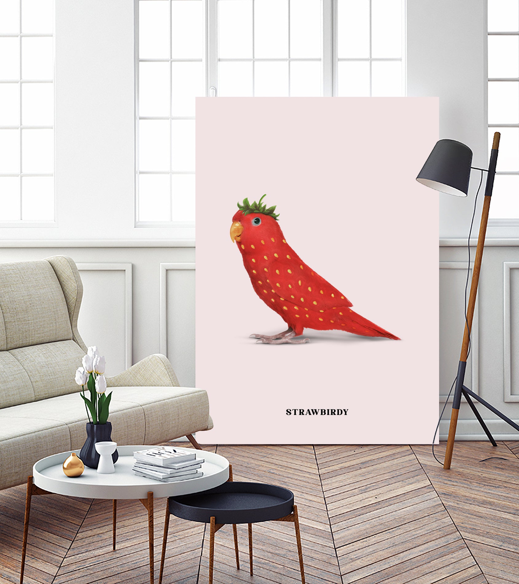 Strawbirdy by Jonas Loose on GIANT ART - red photo manipulation