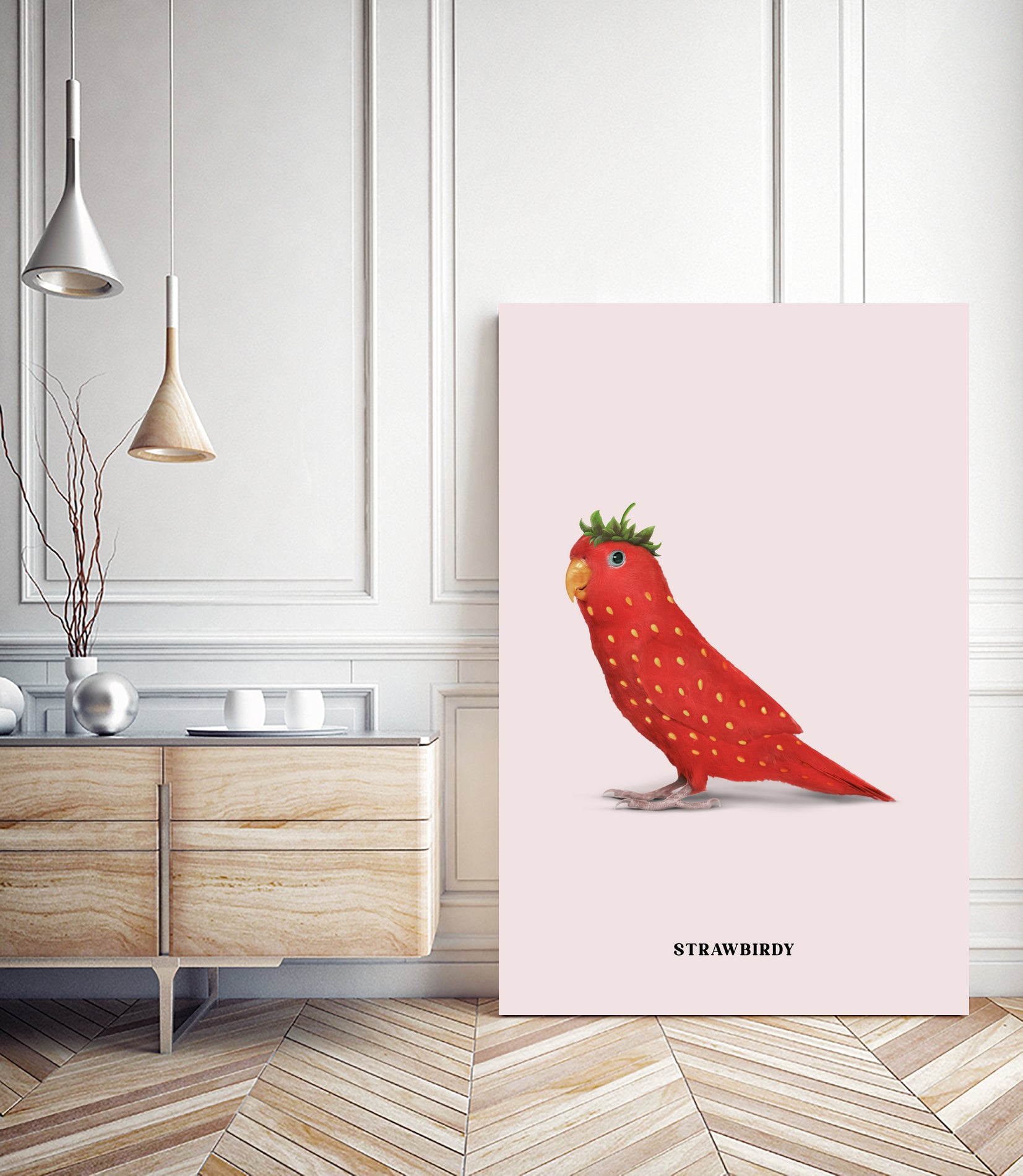 Strawbirdy by Jonas Loose on GIANT ART - red photo manipulation