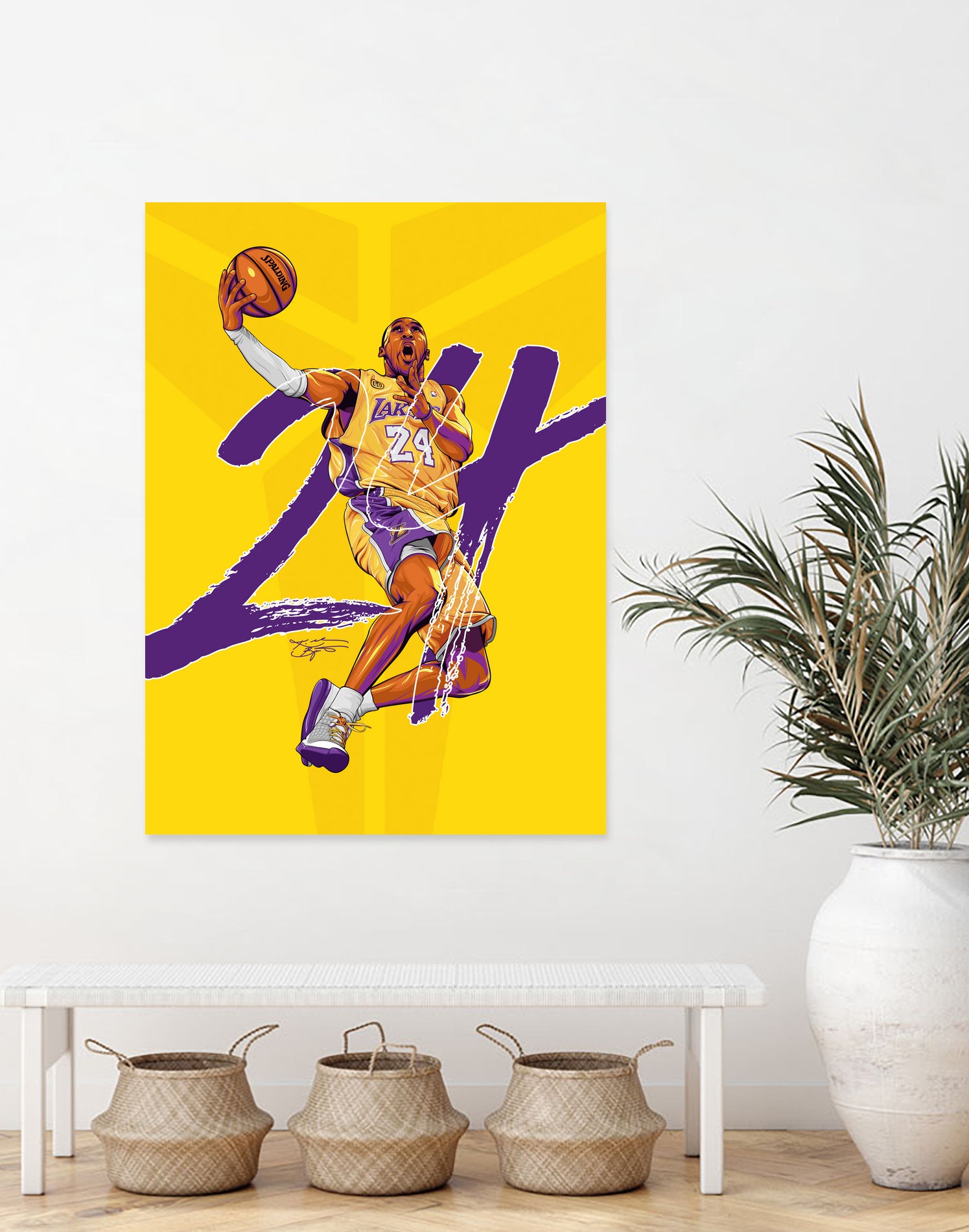 Kobe "Black Mamba" Bryant by Zildjian Magante on GIANT ART - yellow typography