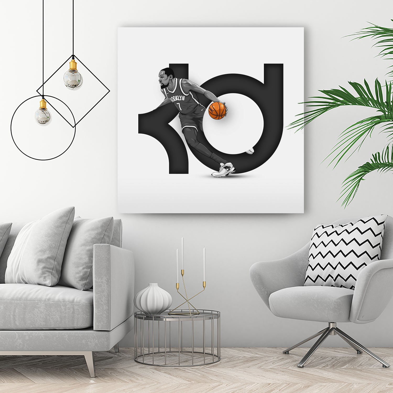 Kevin "Slim Reaper" Durant by Zildjian Magante on GIANT ART - gray digital drawing