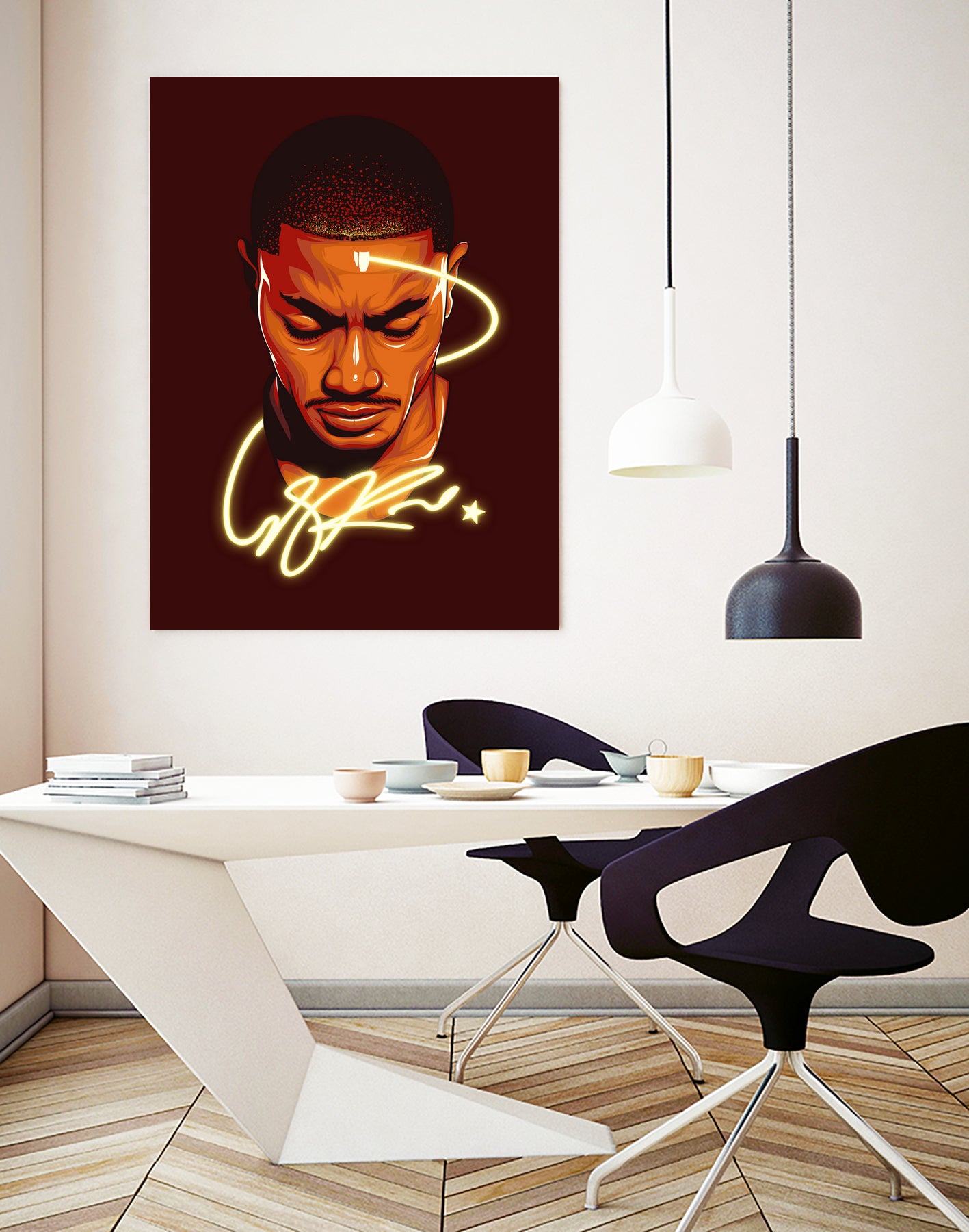 Derrick "Windy City Assassin" Rose by Zildjian Magante on GIANT ART - red digital drawing
