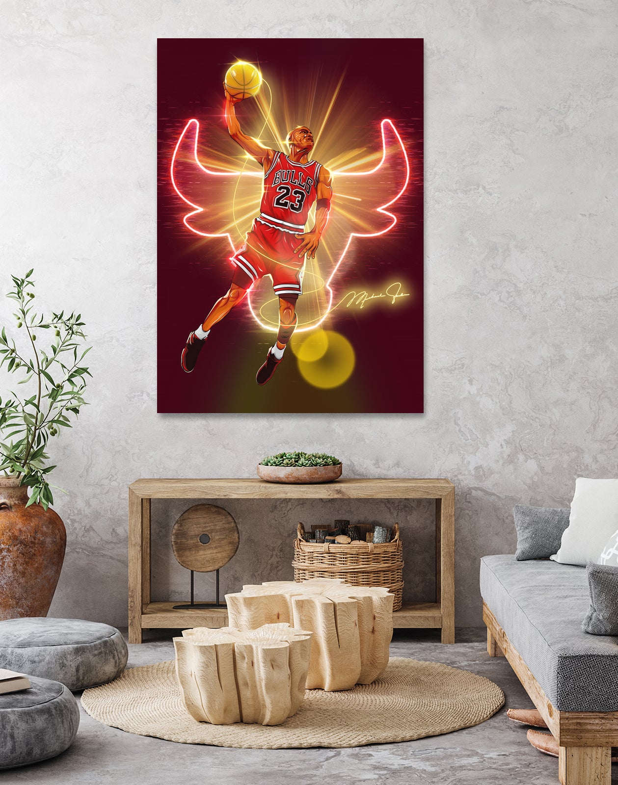 Michael "Air Jordan" Jordan by Zildjian Magante on GIANT ART - red digital drawing