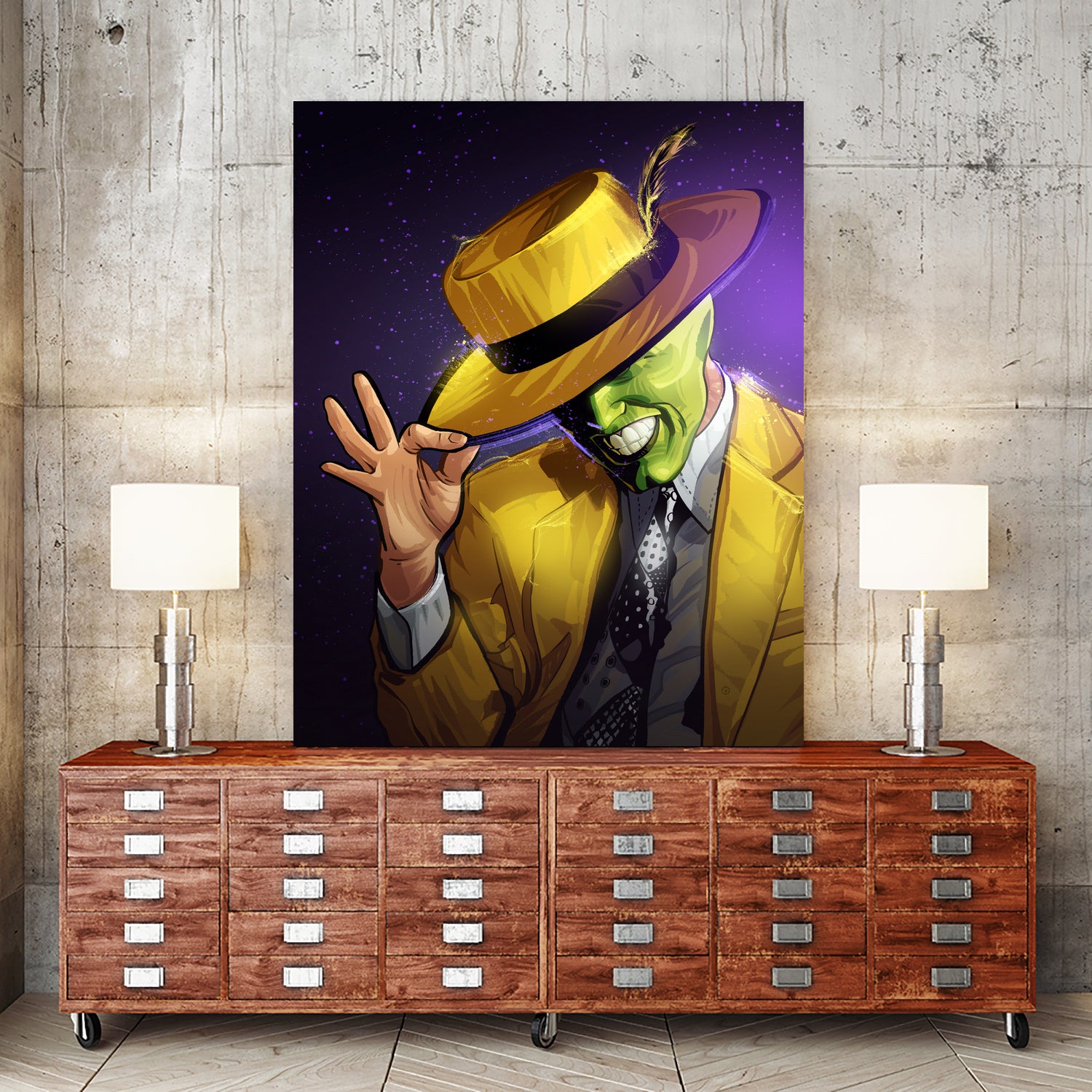 The Mask by Nikita Abakumov on GIANT ART - yellow digital painting