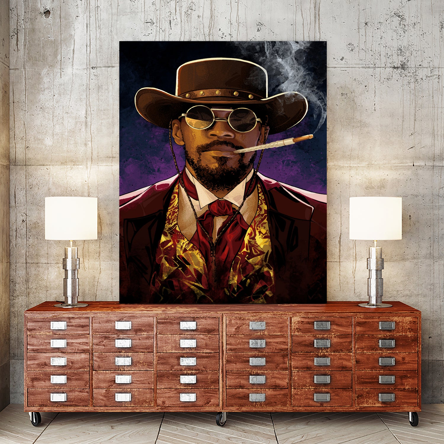 Django by Nikita Abakumov on GIANT ART - red digital painting