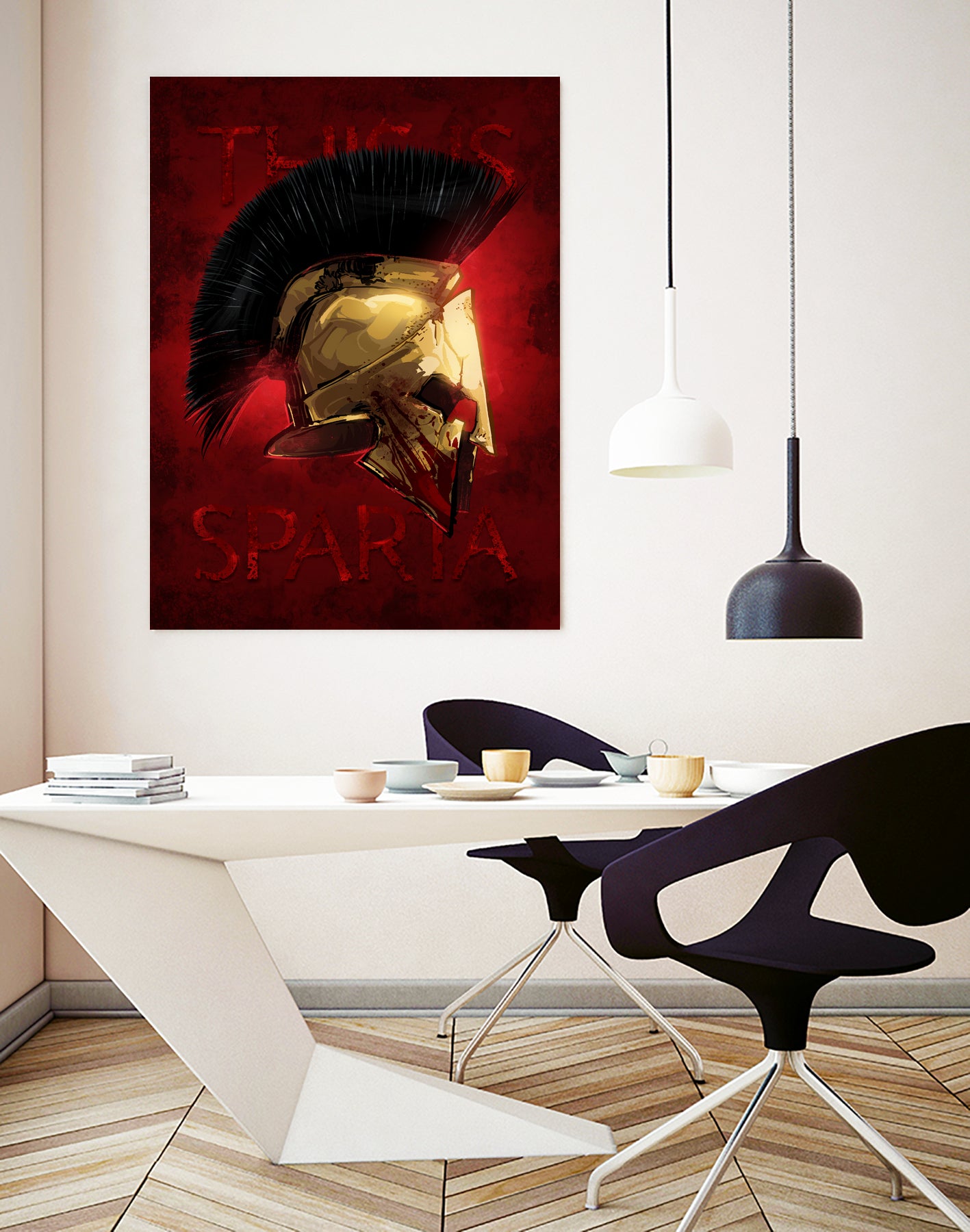 300 Spartan Helmet by Nikita Abakumov on GIANT ART - red digital painting
