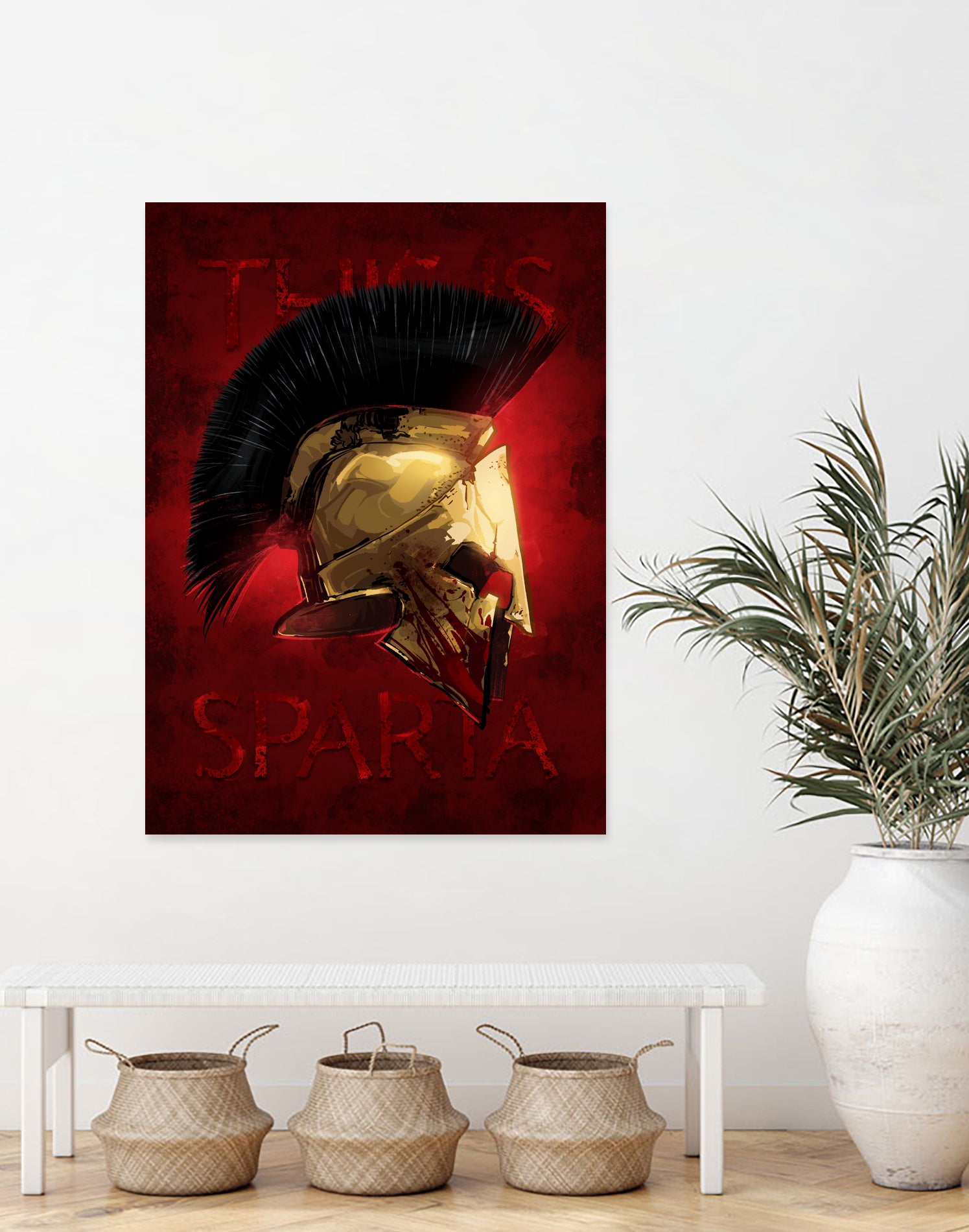 300 Spartan Helmet by Nikita Abakumov on GIANT ART - red digital painting