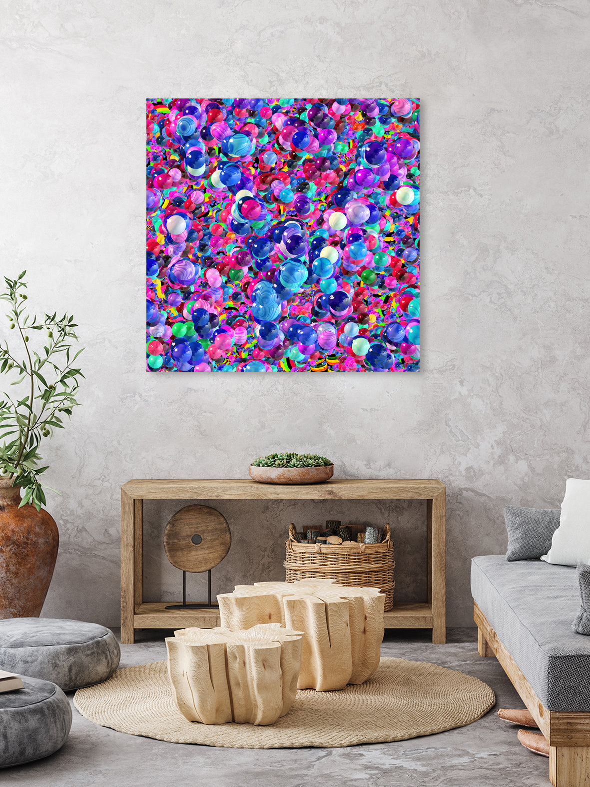 Marbles I by Tenyo Marchev on GIANT ART - fuchsia 3d art