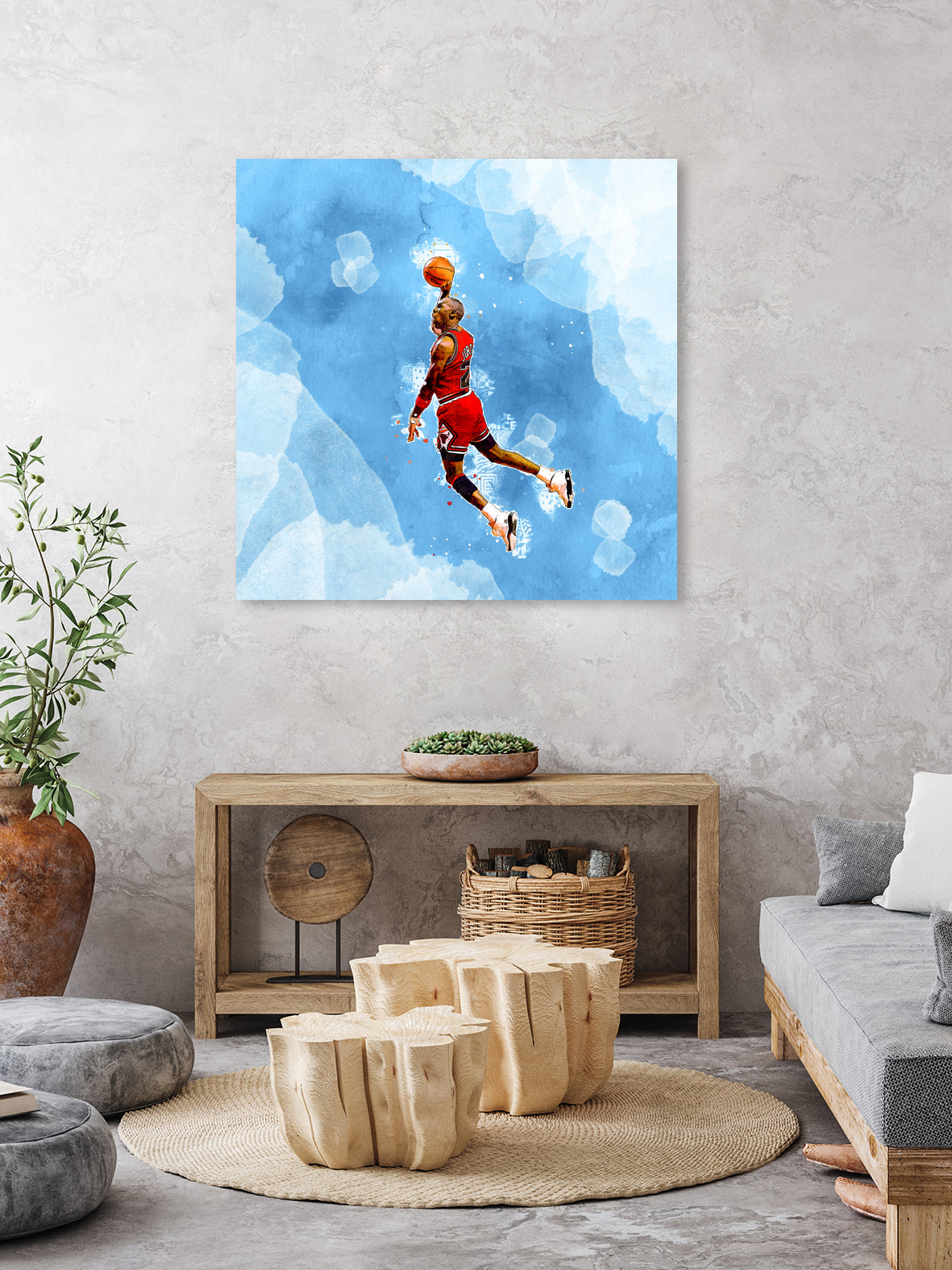 MICHAEL JORDAN by Athaillah Hudanul iman on GIANT ART - blue digital painting