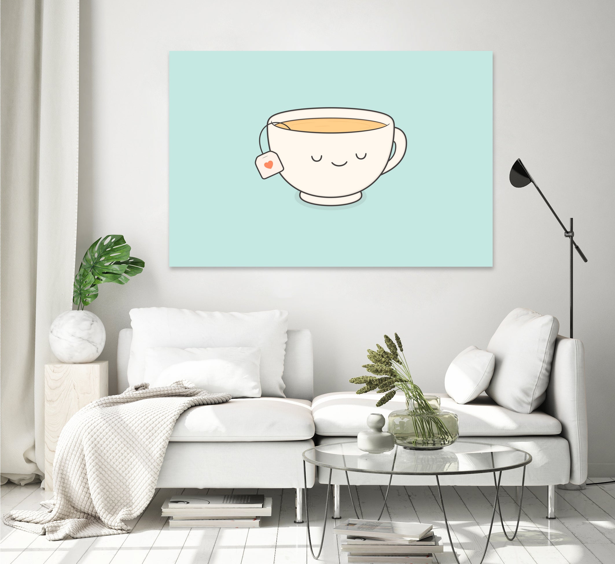 Teacup by Kim Vervuurt on GIANT ART - white digital drawing