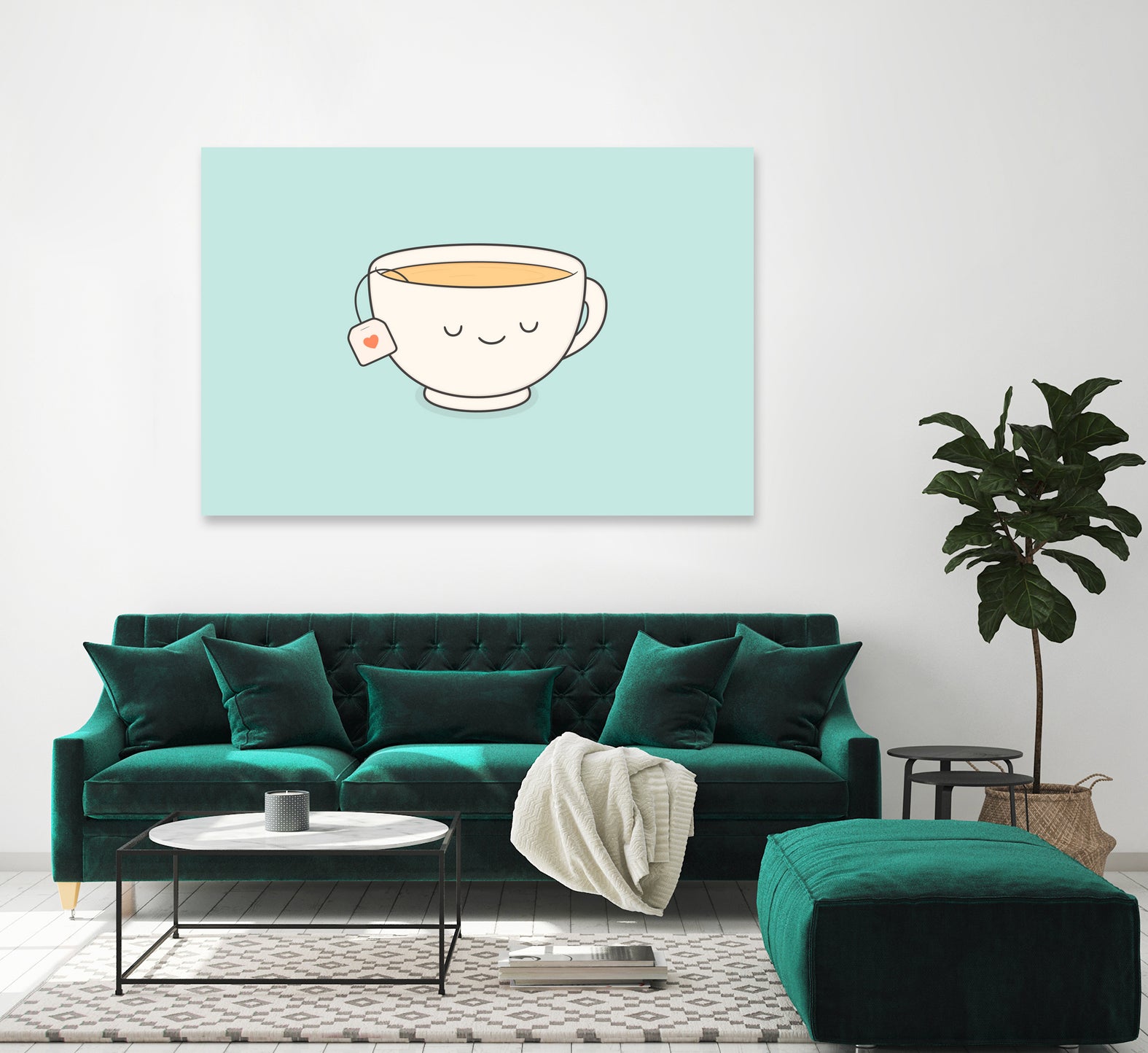 Teacup by Kim Vervuurt on GIANT ART - white digital drawing