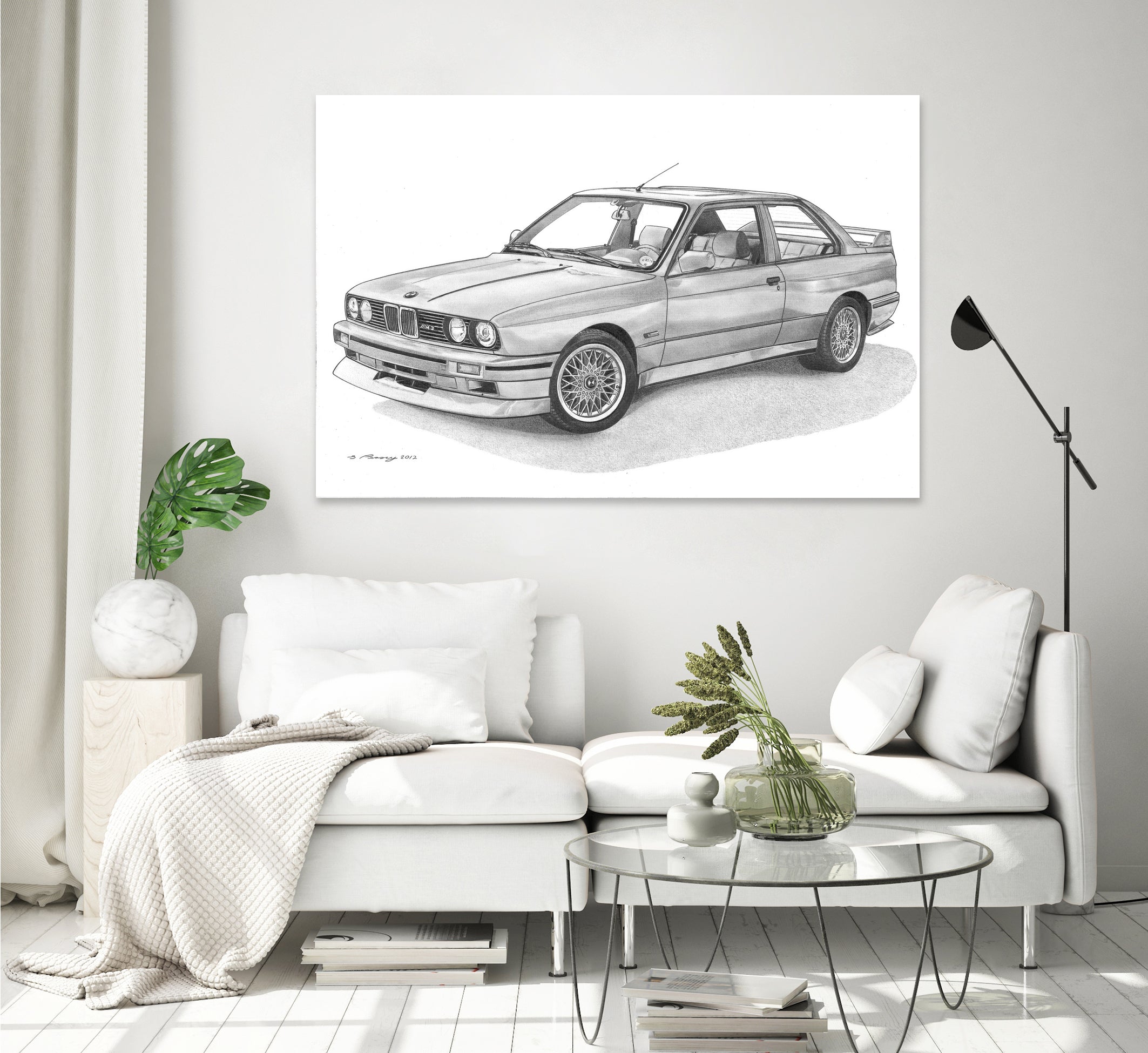 E30 M3 by steve pearcy on GIANT ART - black digital drawing