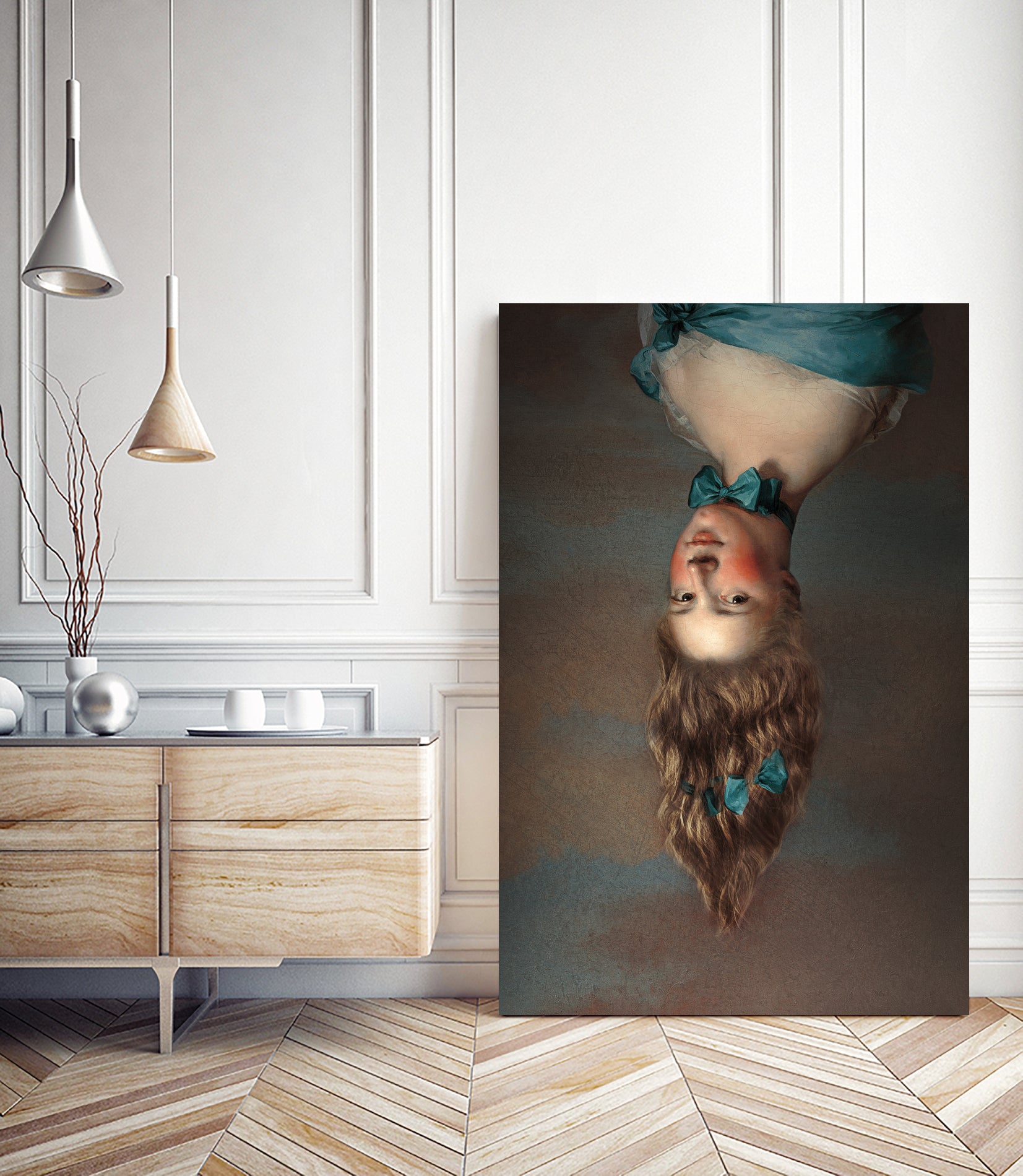 Upside Down Girl by Jonas Loose on GIANT ART - blue photo manipulation