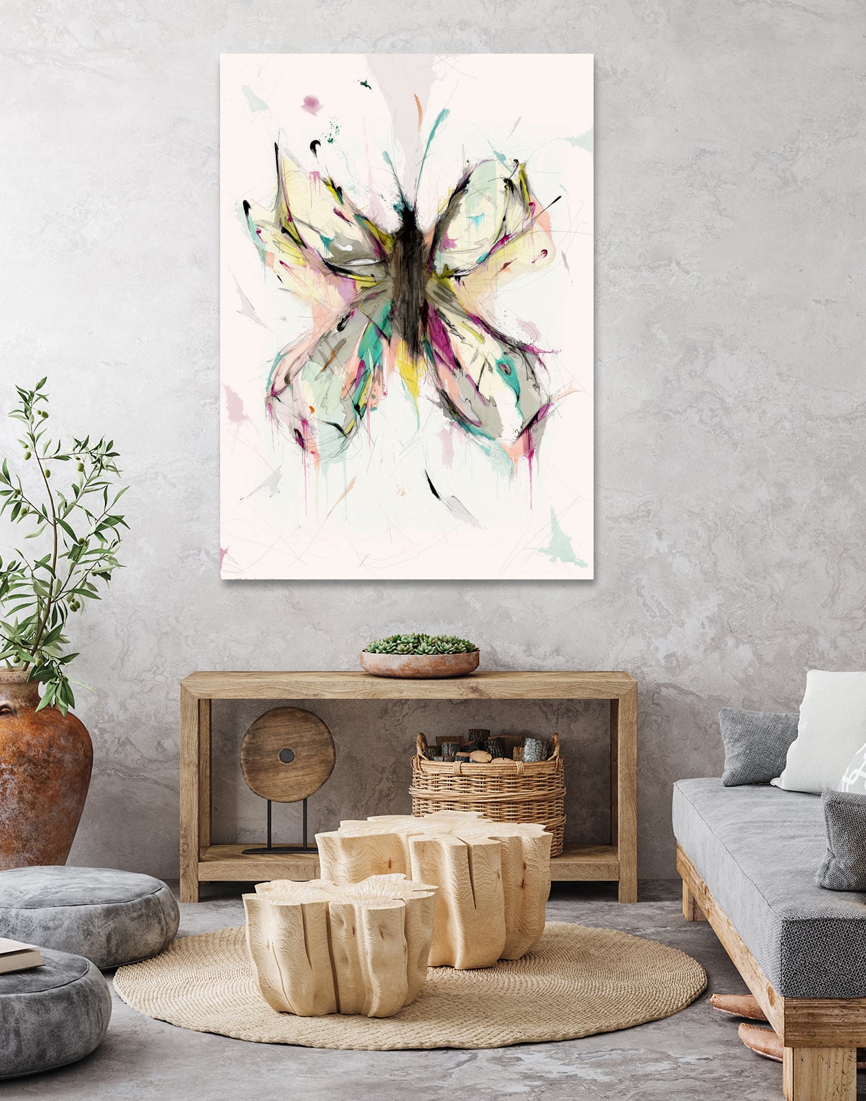 Butterfly by Parker Gibson on GIANT ART - pink digital painting