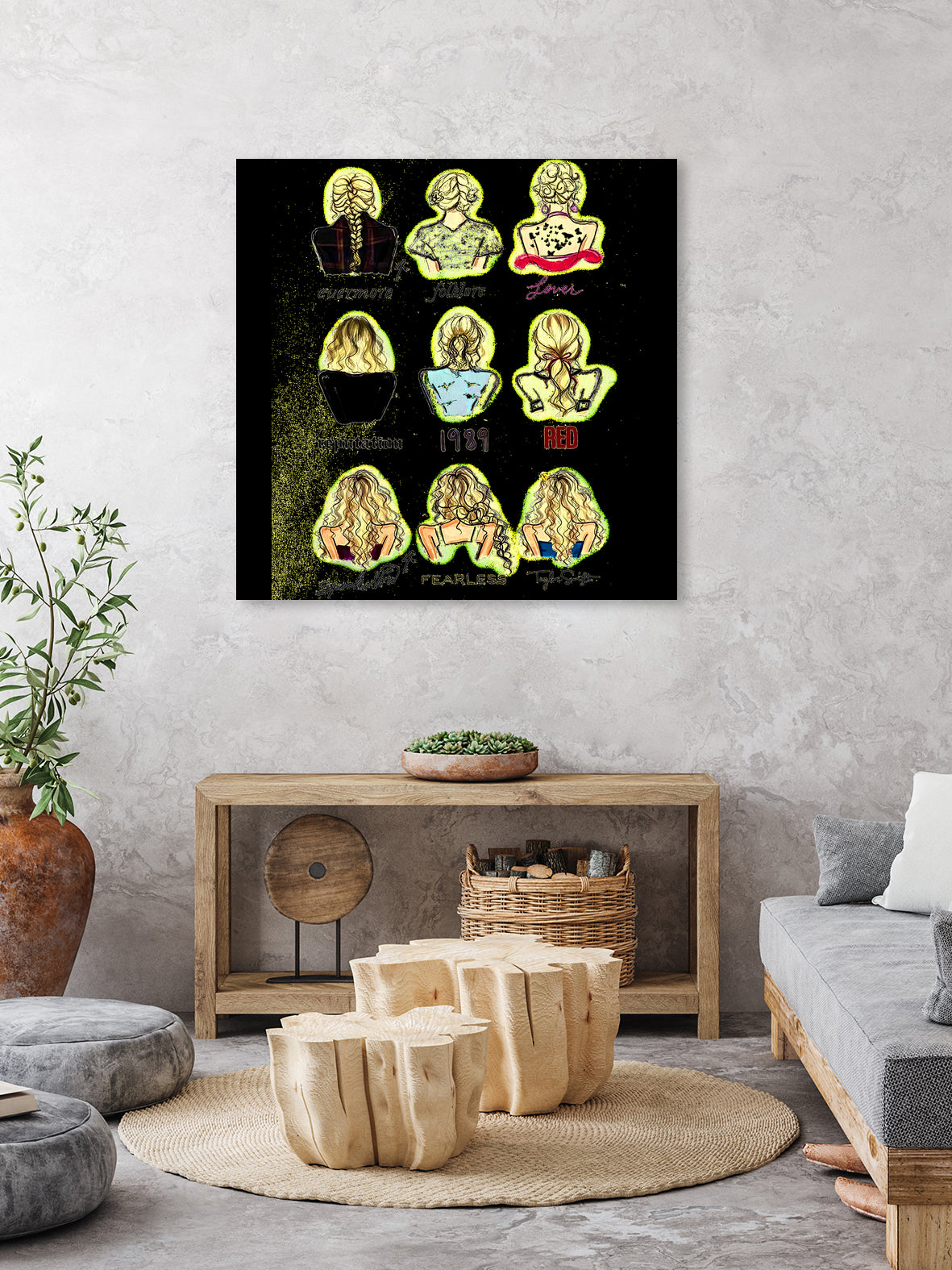 Taylor Swift Full Albums Poster by Hoang Bien on GIANT ART - gray photo illustration