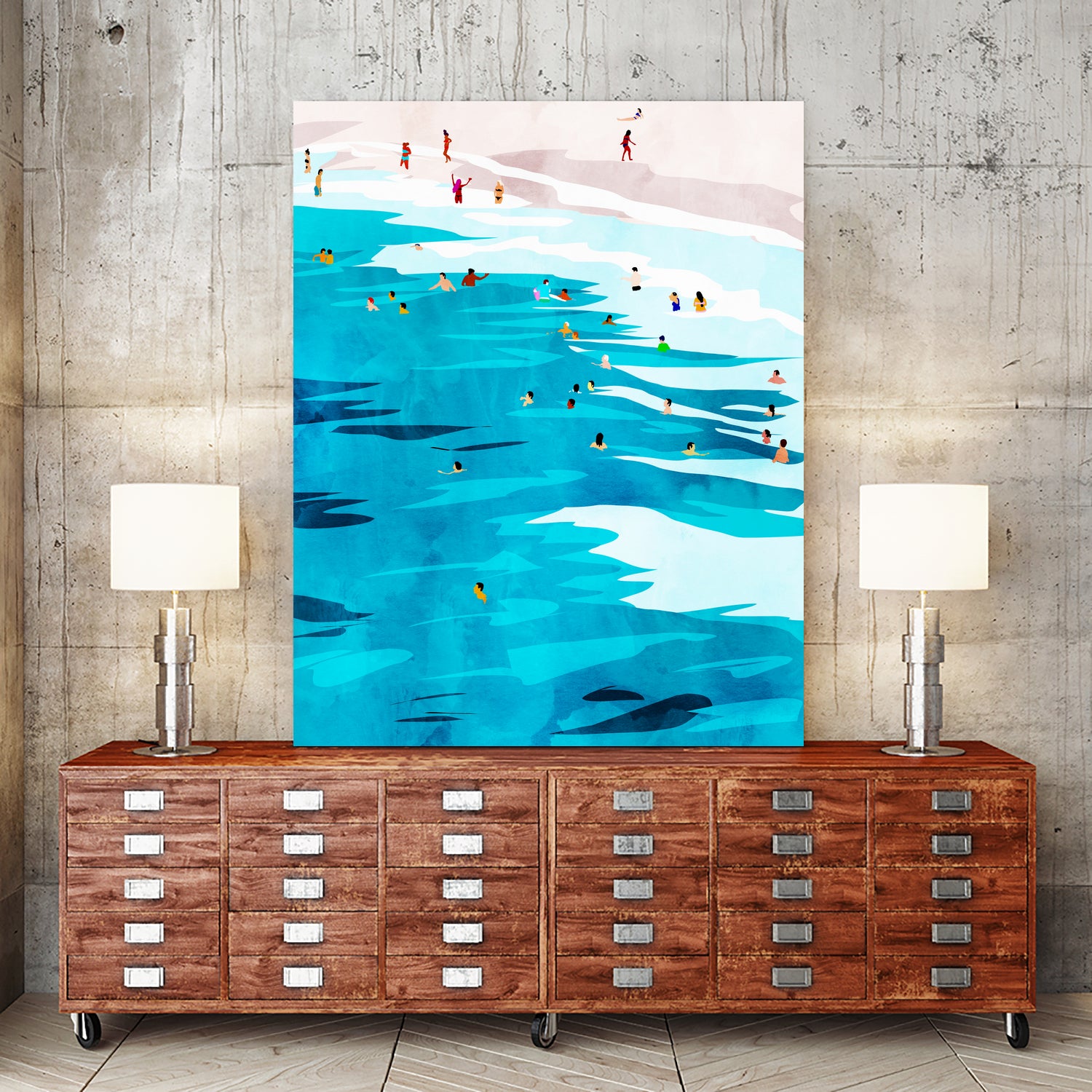 Beach Please by Uma Gokhale on GIANT ART - blue digital painting